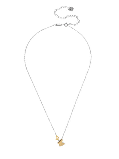 One Butterfly Duo Necklace