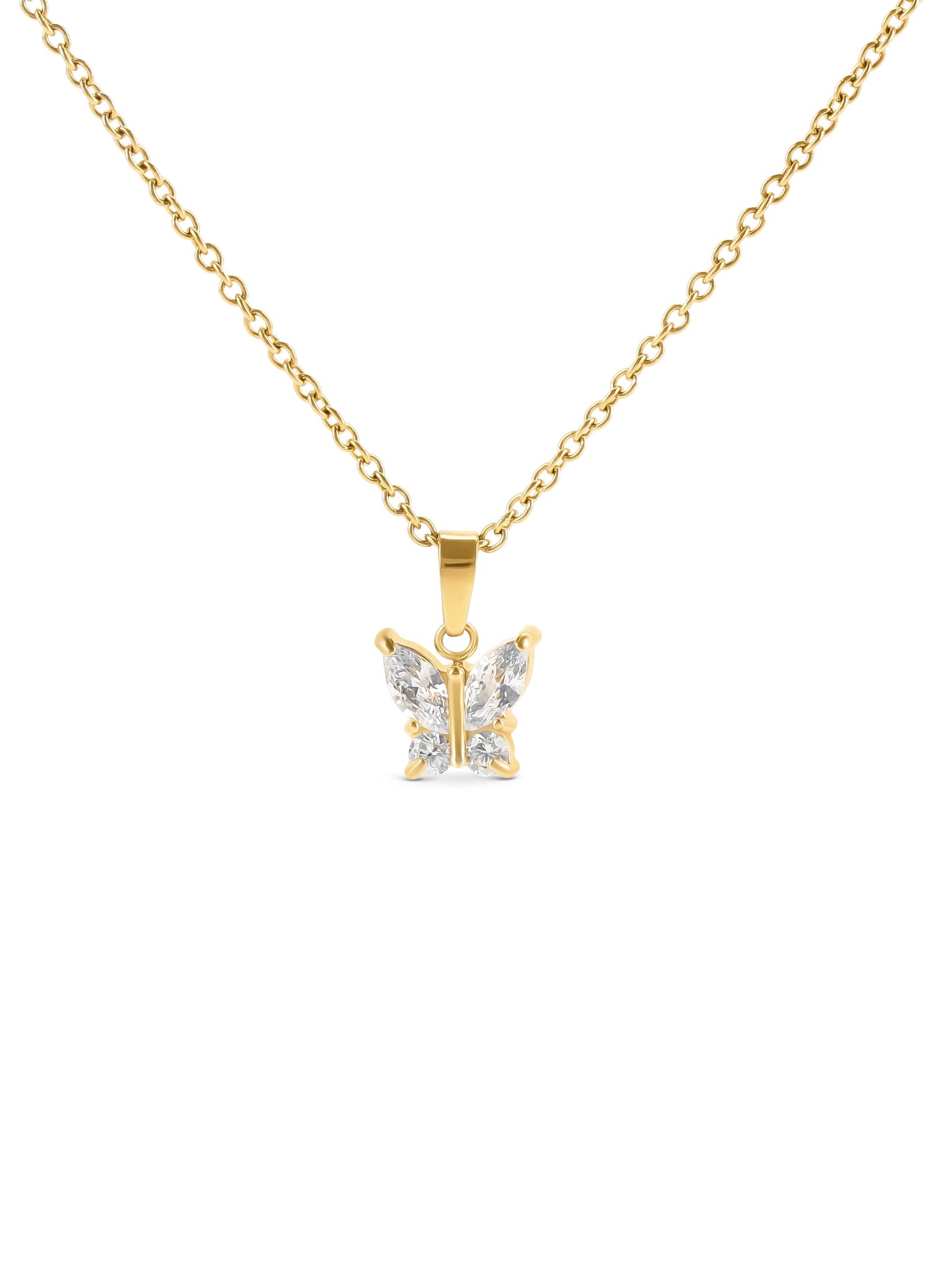 One Butterfly Crystal Necklace