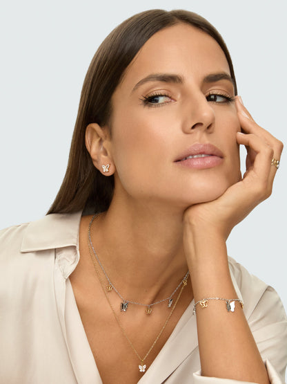 One Butterfly Crystal Necklace