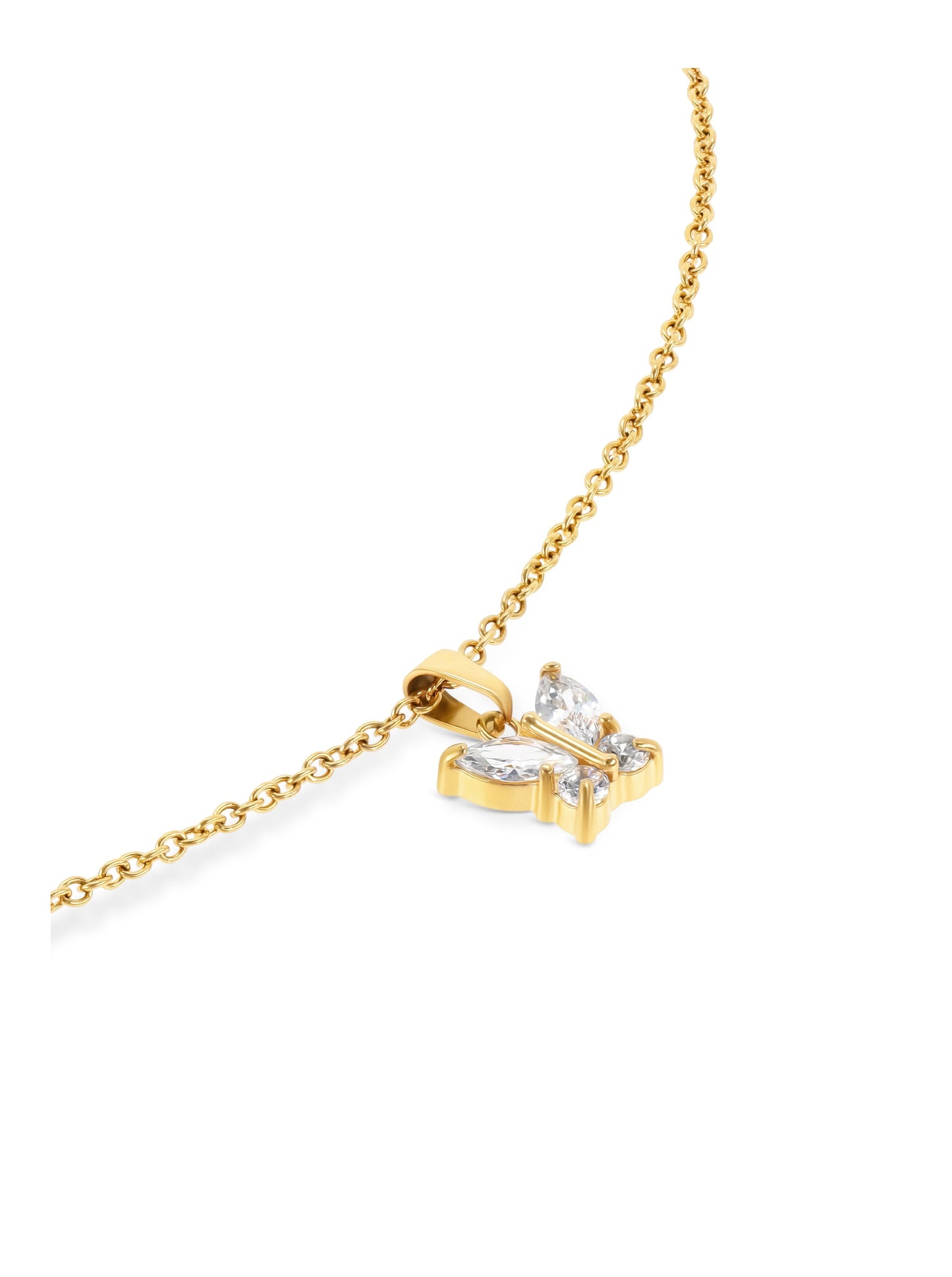 One Butterfly Crystal Necklace