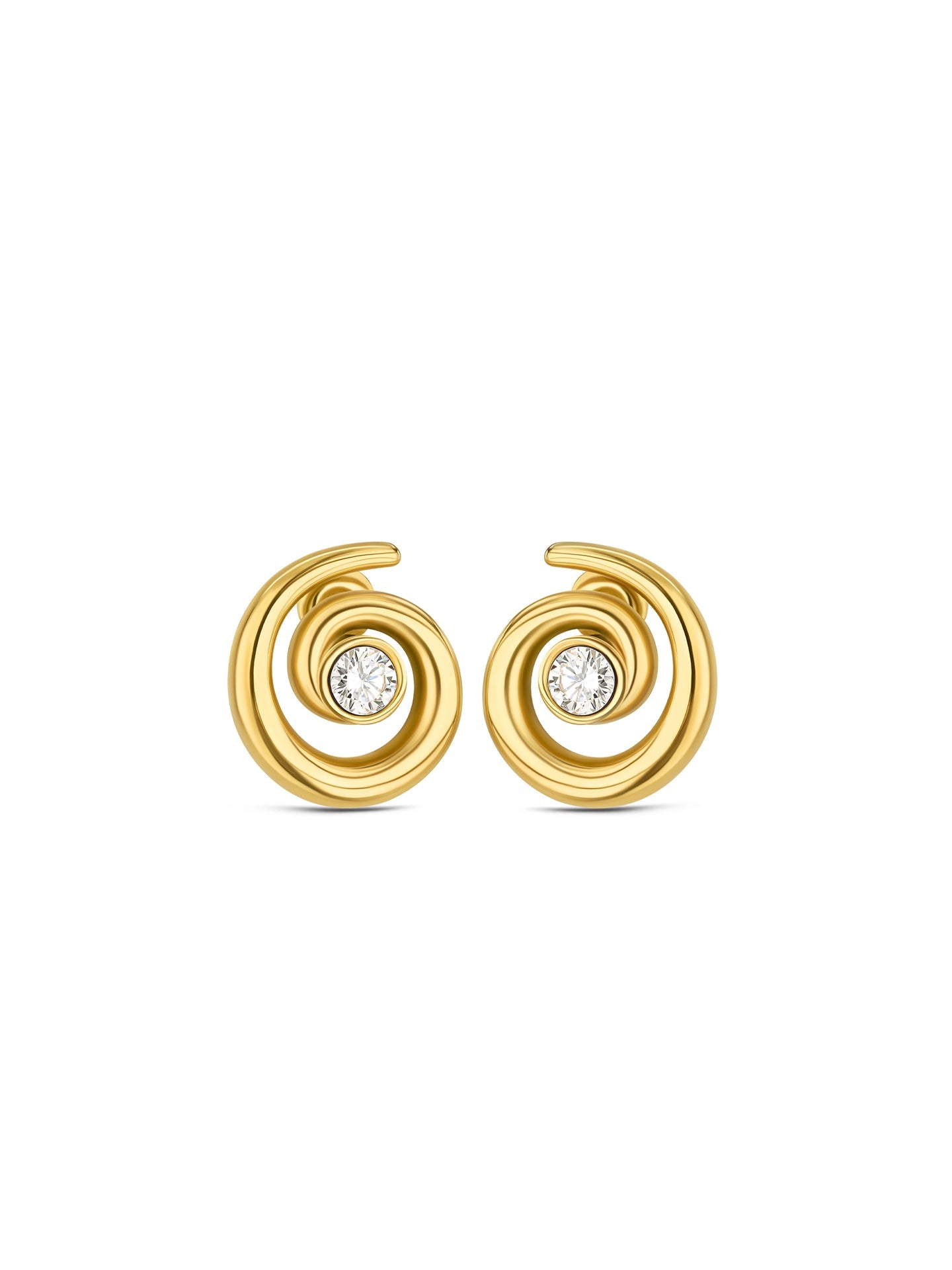 One Chess Spiral Earrings