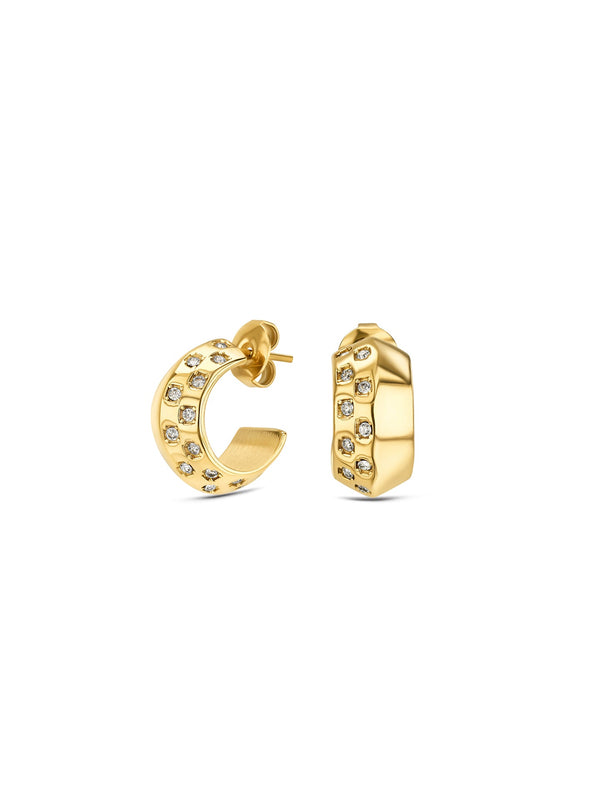 One Chess Crystal Earrings