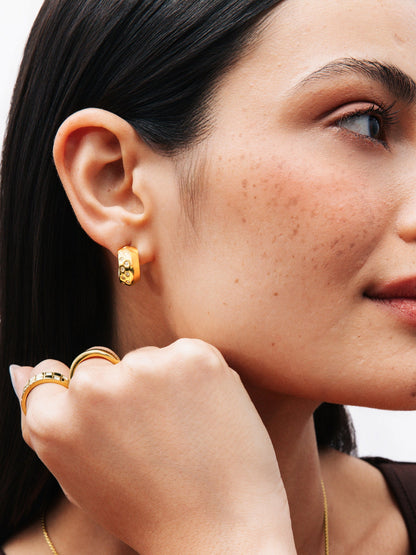 One Chess Crystal Earrings