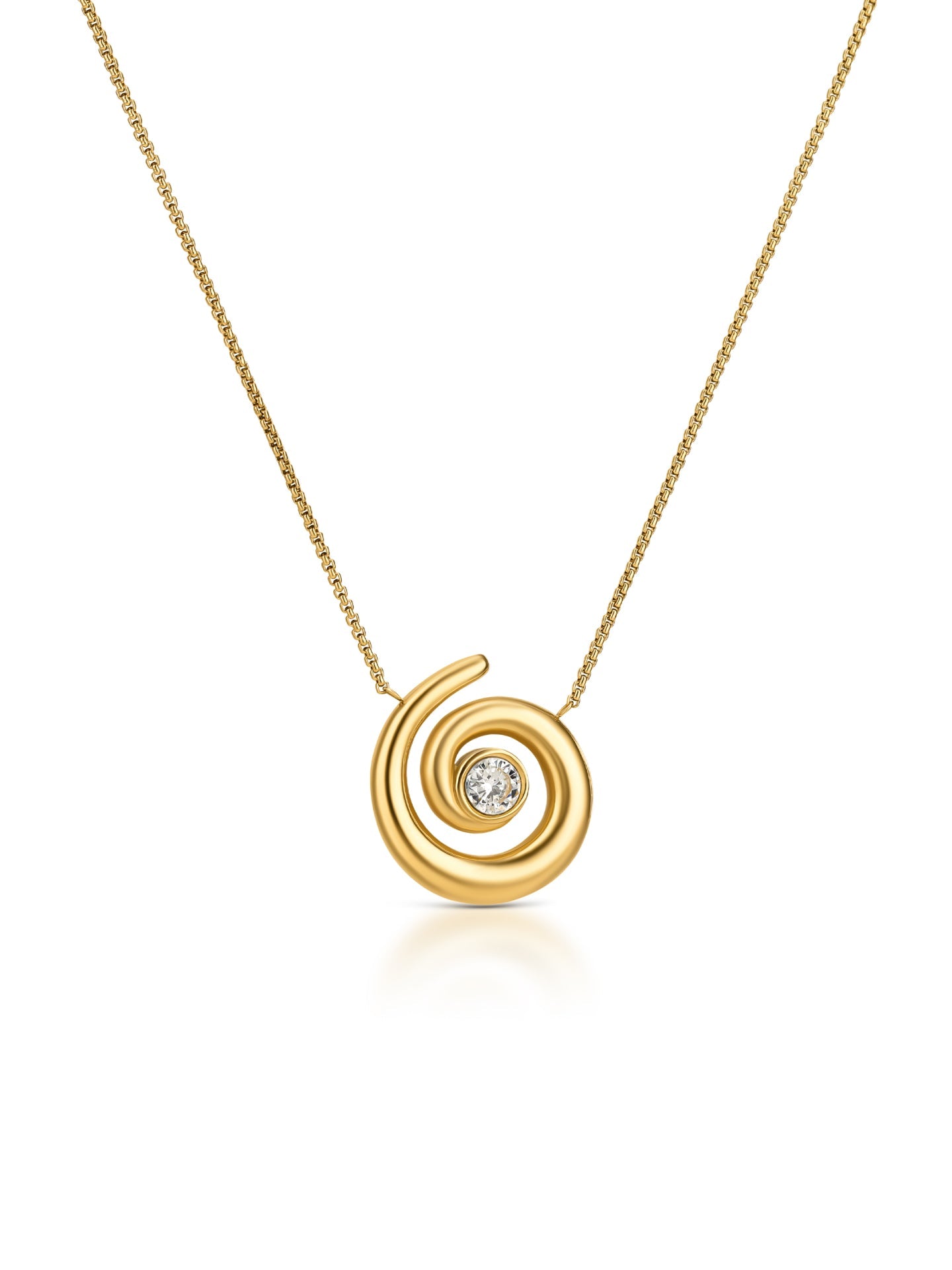 One Chess Spiral Necklace
