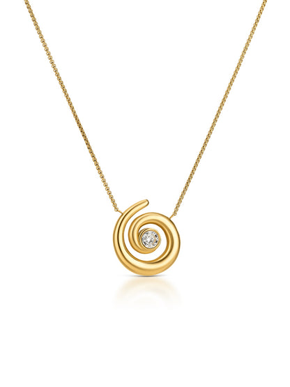 One Chess Spiral Necklace
