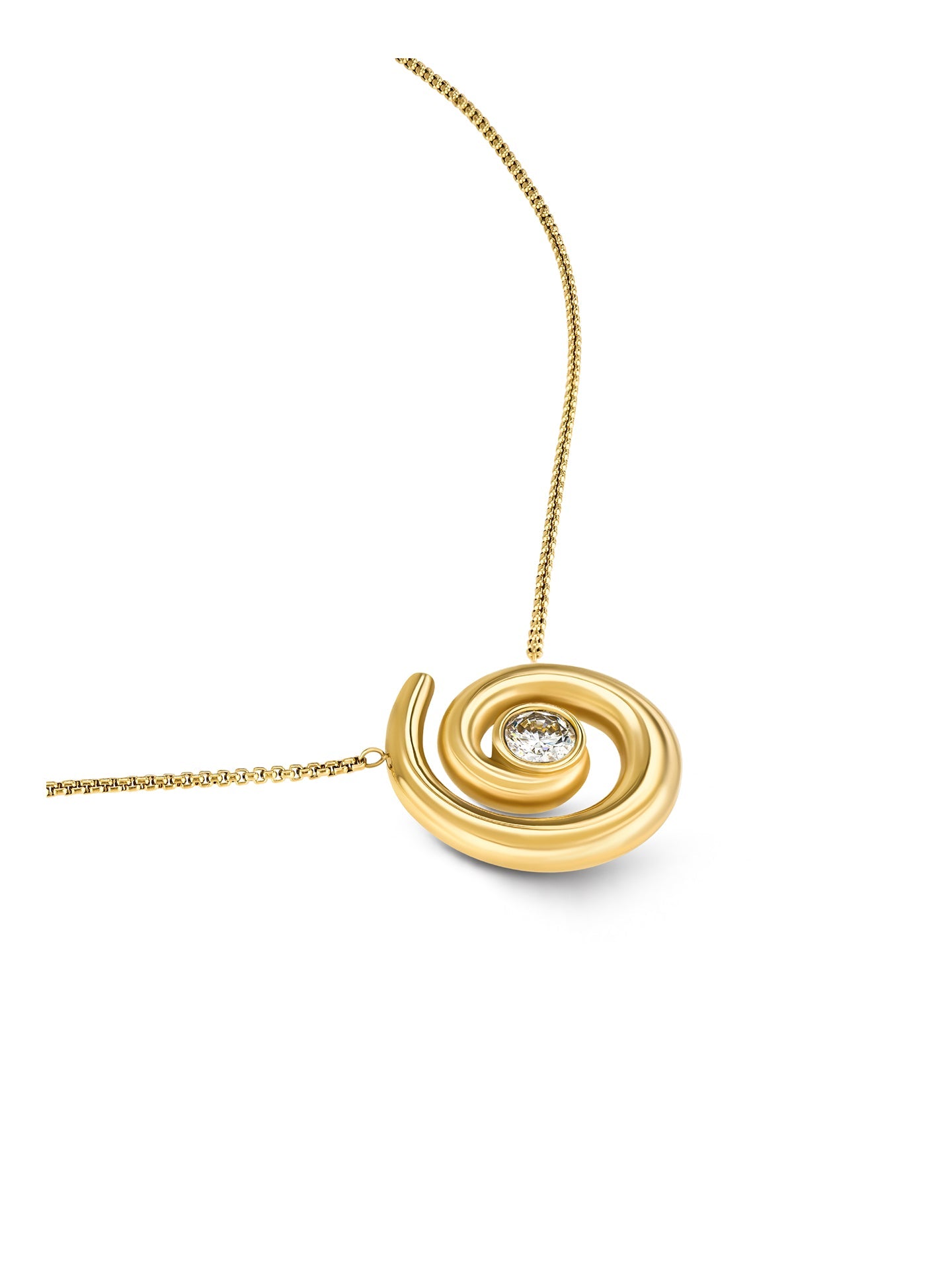 One Chess Spiral Necklace