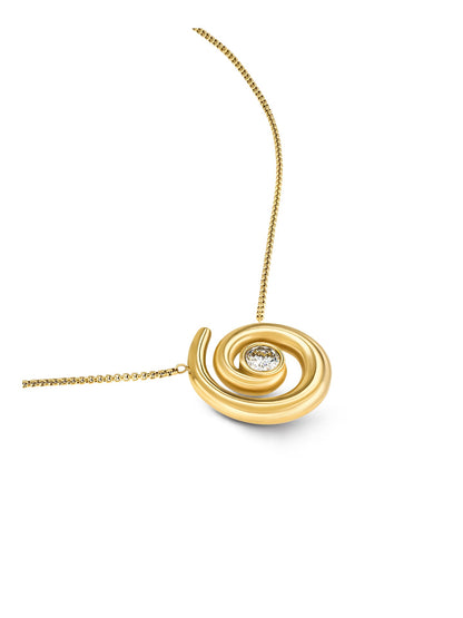 One Chess Spiral Necklace