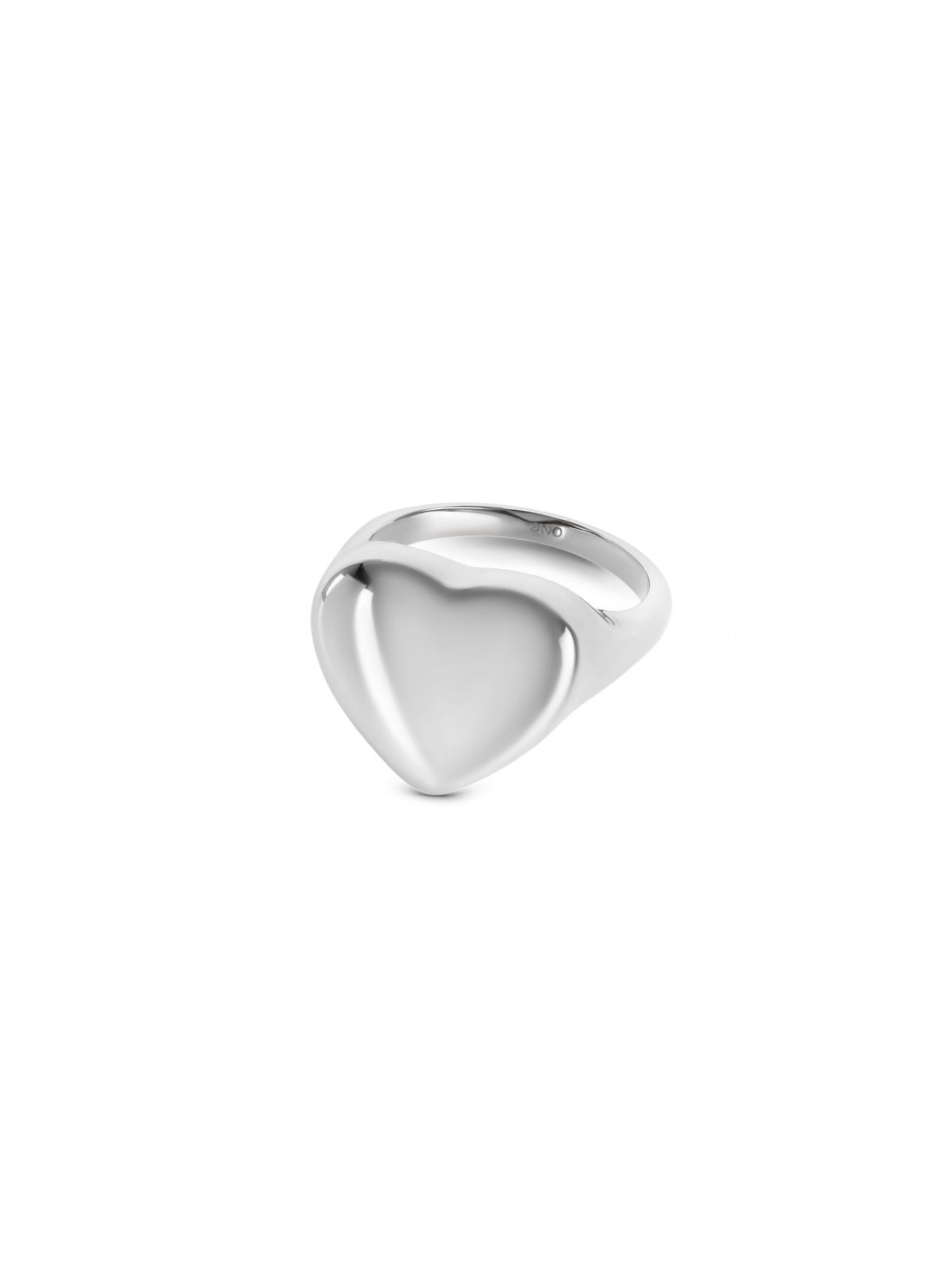 One Crazy Heart Big Silver Ring