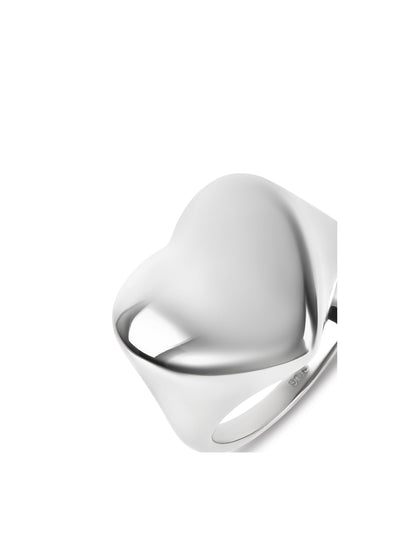 One Crazy Heart Big Silver Ring