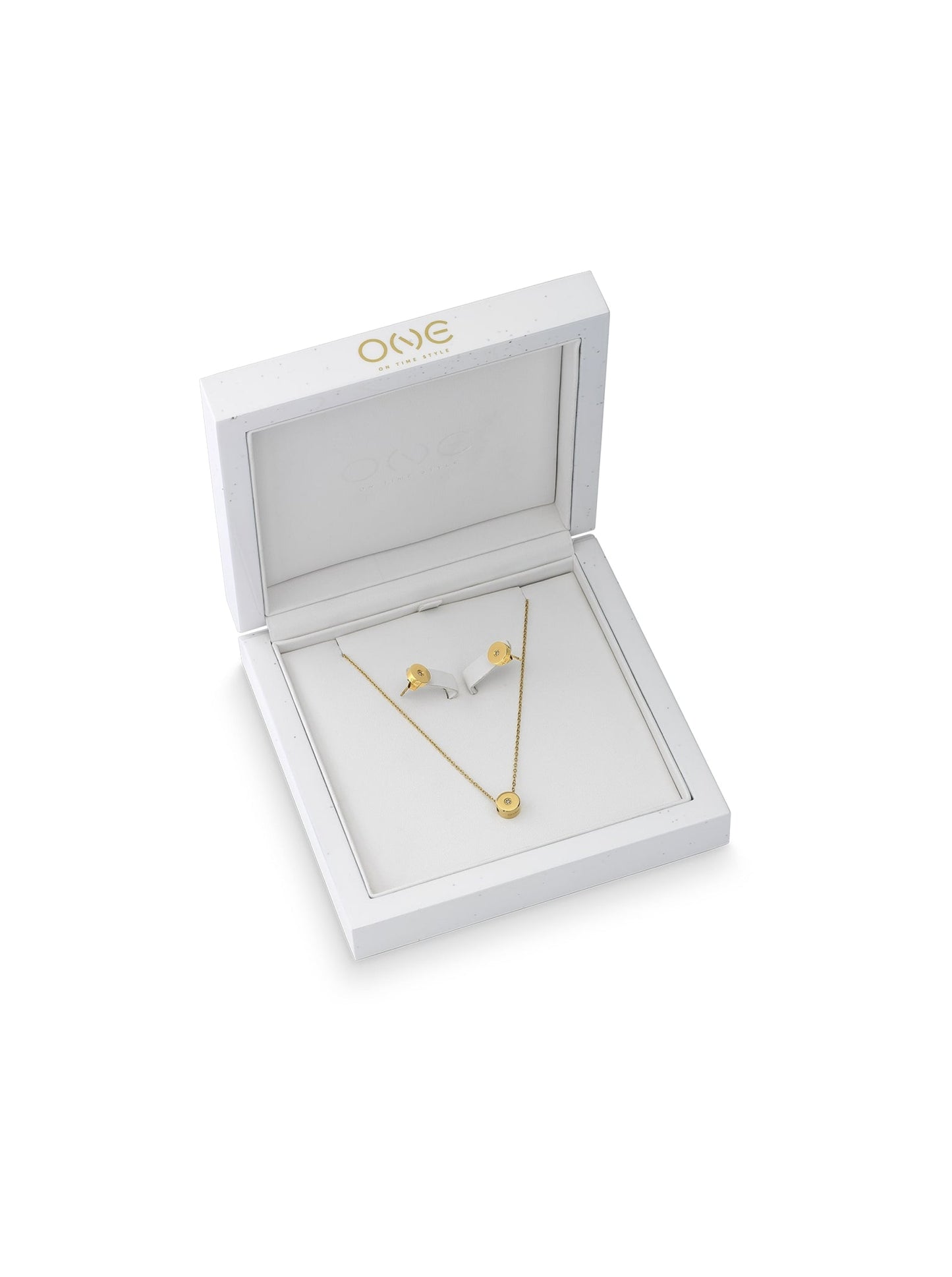 One Diamond Necklace & Earrings Set