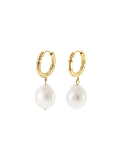 One Pearly Hoops Earrings