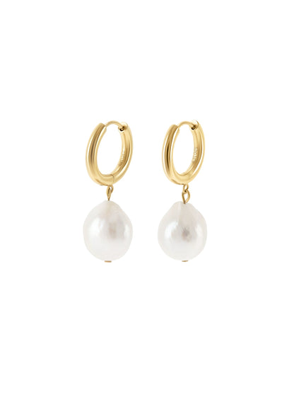 One Pearly Hoops Earrings