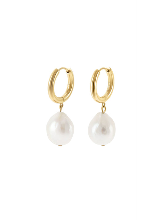 One Pearly Hoops Earrings