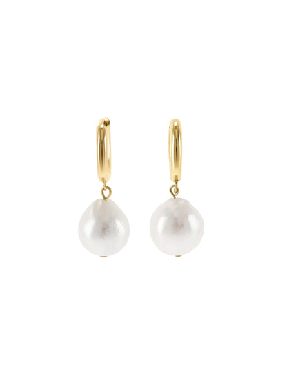 One Pearly Hoops Earrings
