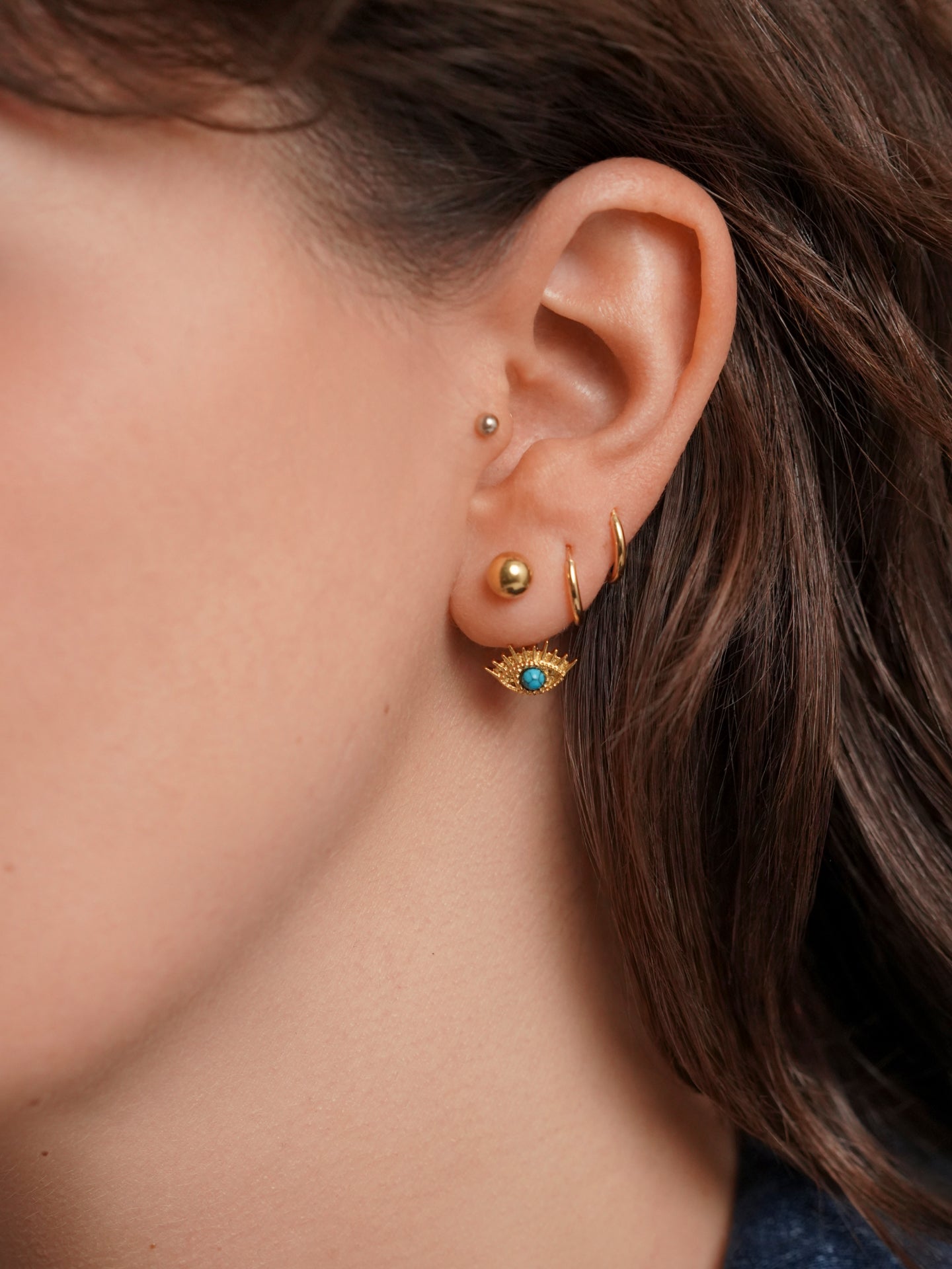 One Amulet Blue Earrings