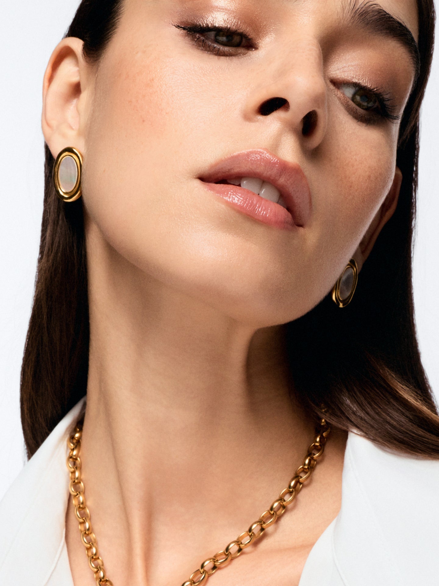 One Flirt Oval Moon Earrings