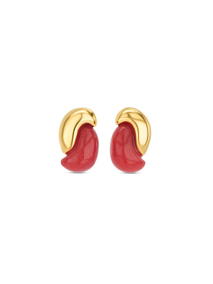 One Salina Warm Red Earrings