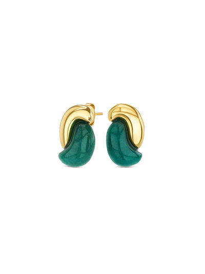 One Earrings Salina Deep Green