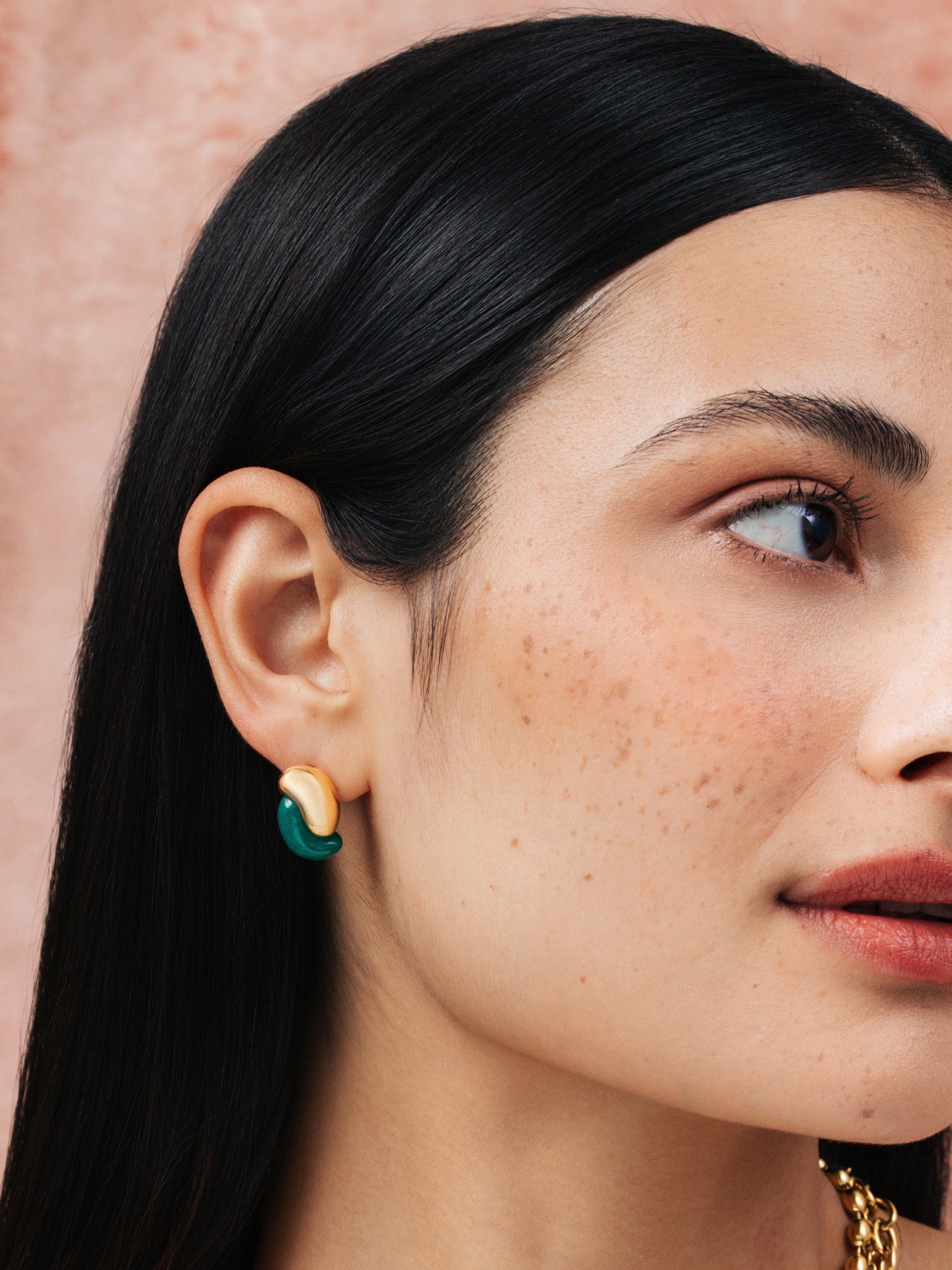 One Earrings Salina Deep Green