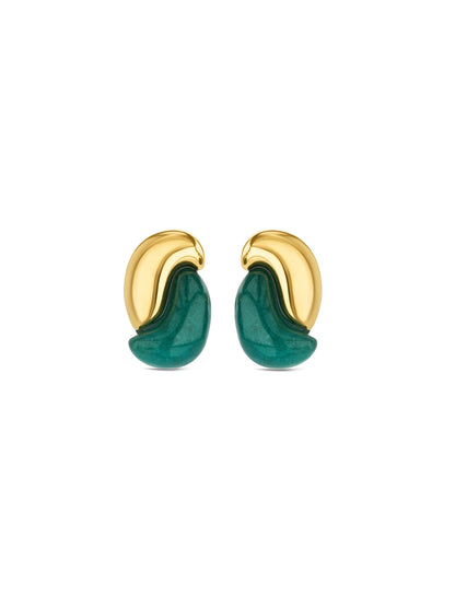 One Earrings Salina Deep Green