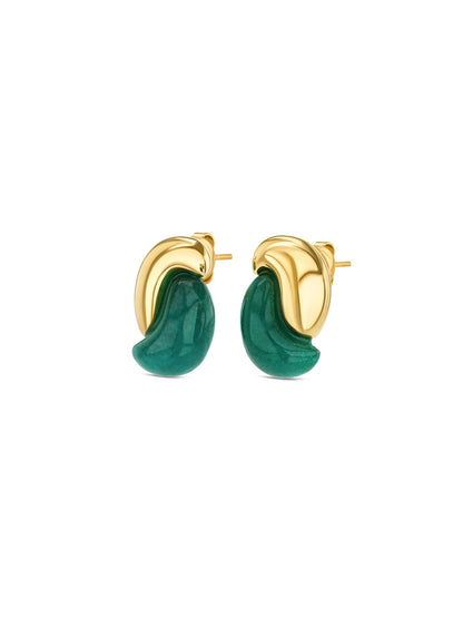 One Earrings Salina Deep Green