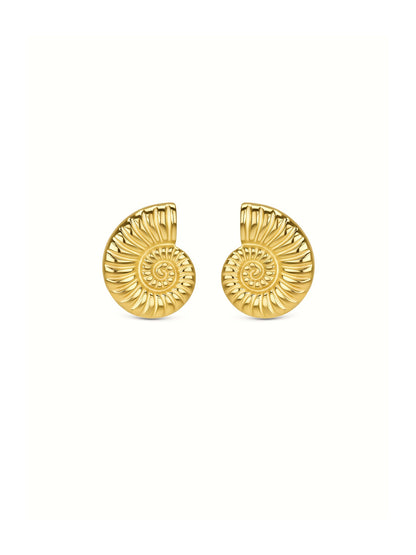 ONE Coral Pearl Gold Earrings