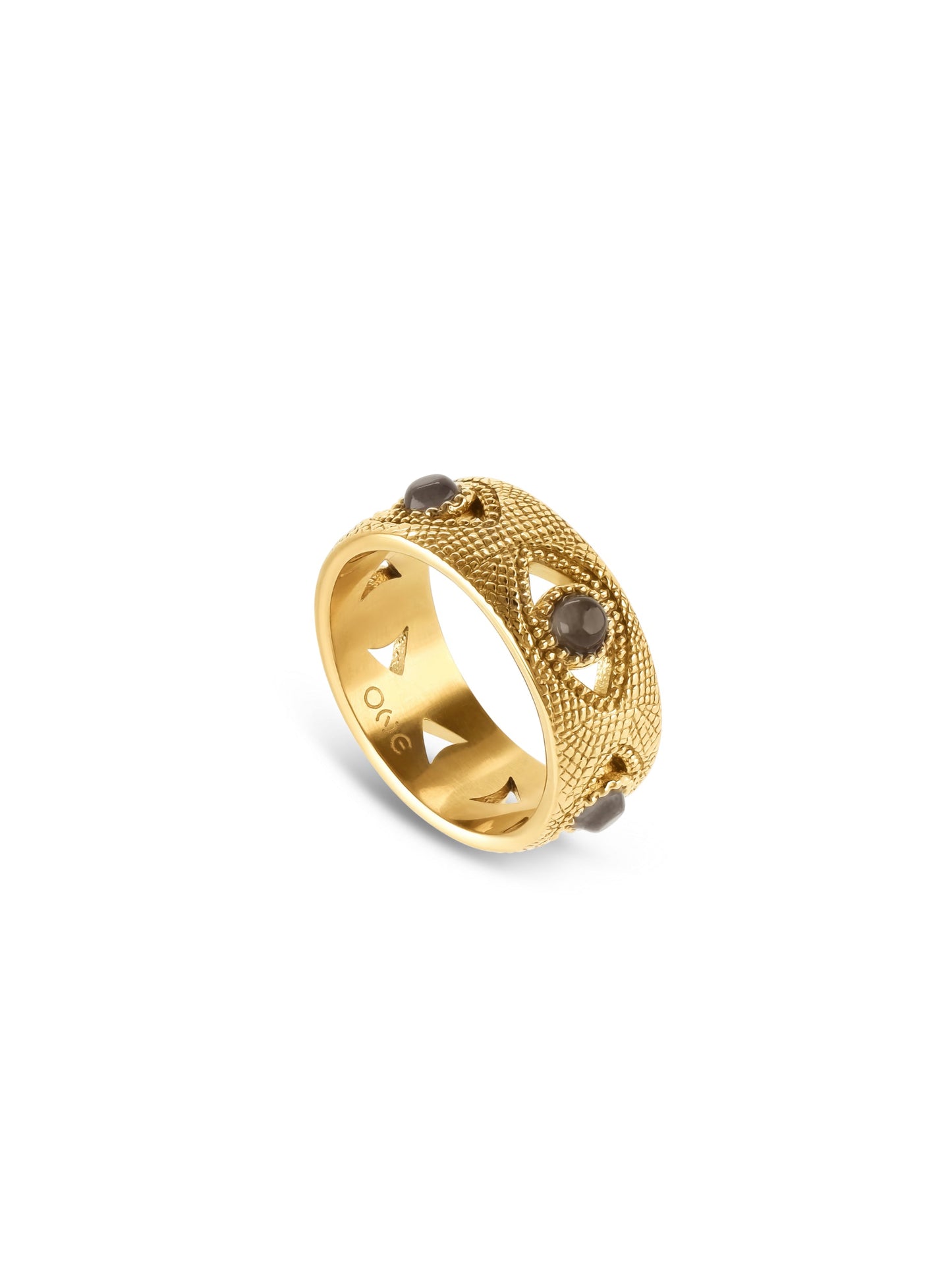 One Ring Evil Eye Gray