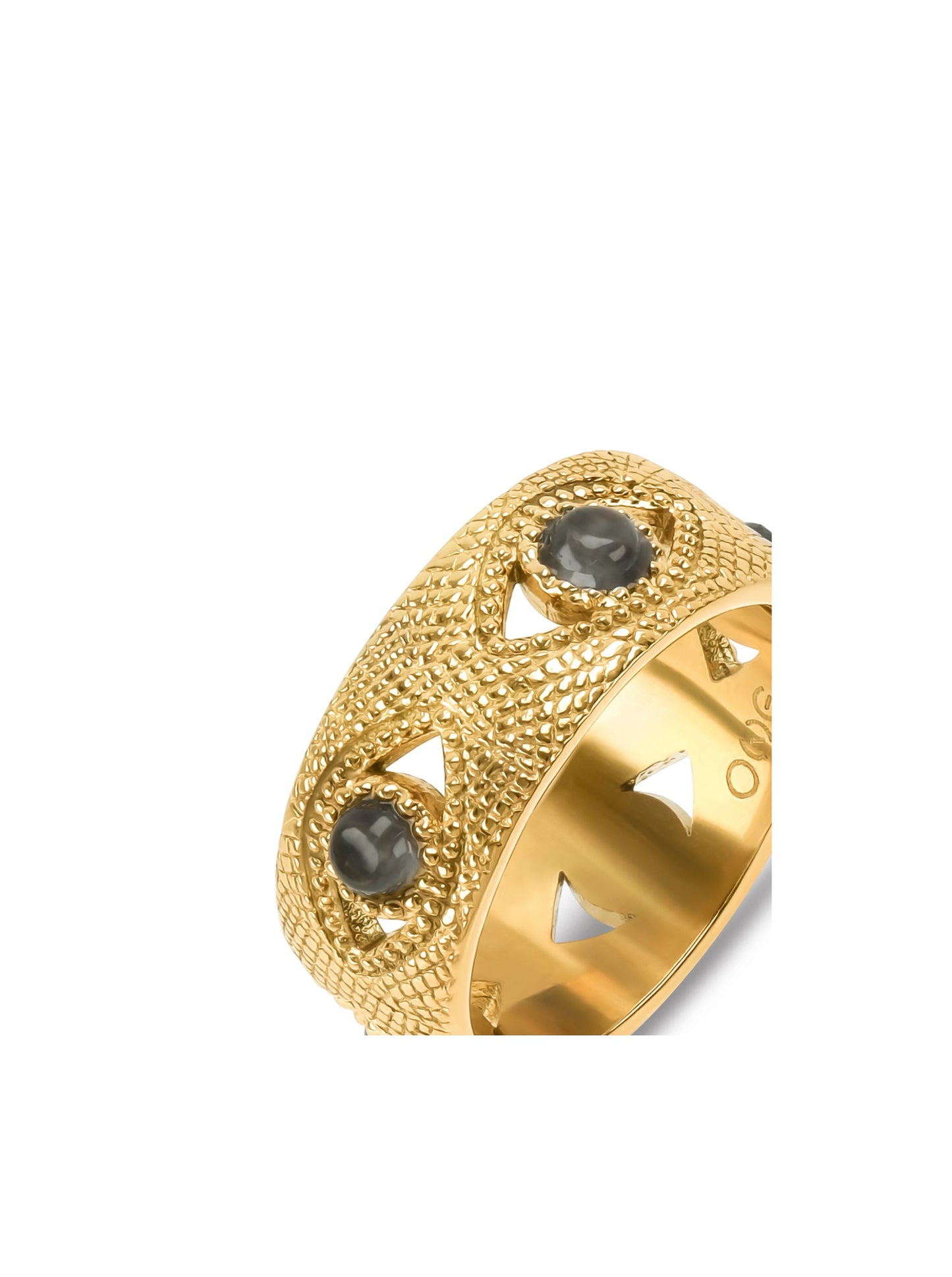 One Ring Evil Eye Gray
