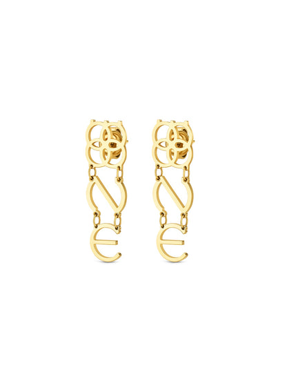 One Earrings Iconic Script