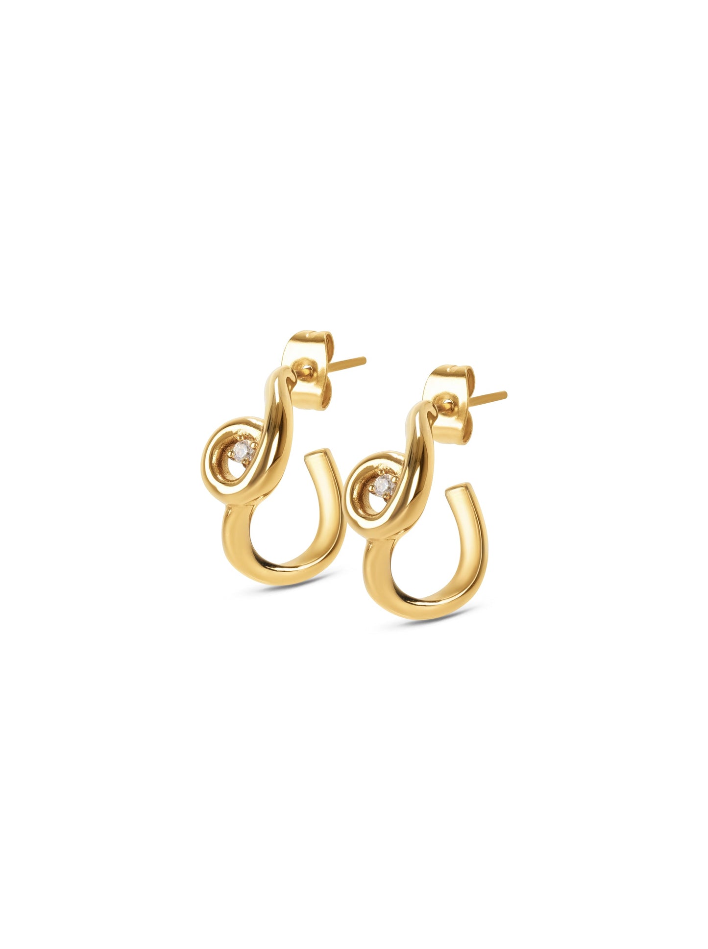 One Infinity Twisted Gold Earrings