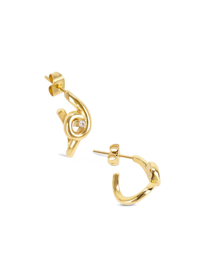 One Infinity Twisted Gold Earrings
