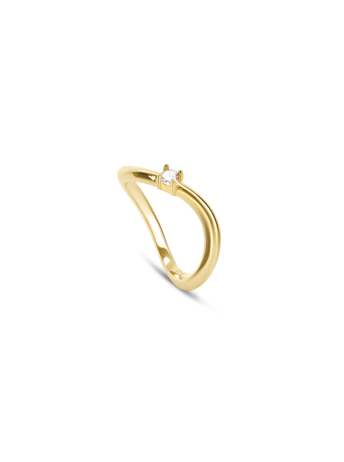 One Infinity Solitaire Gold Ring