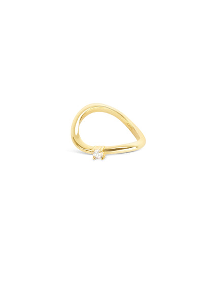 One Infinity Solitaire Gold Ring