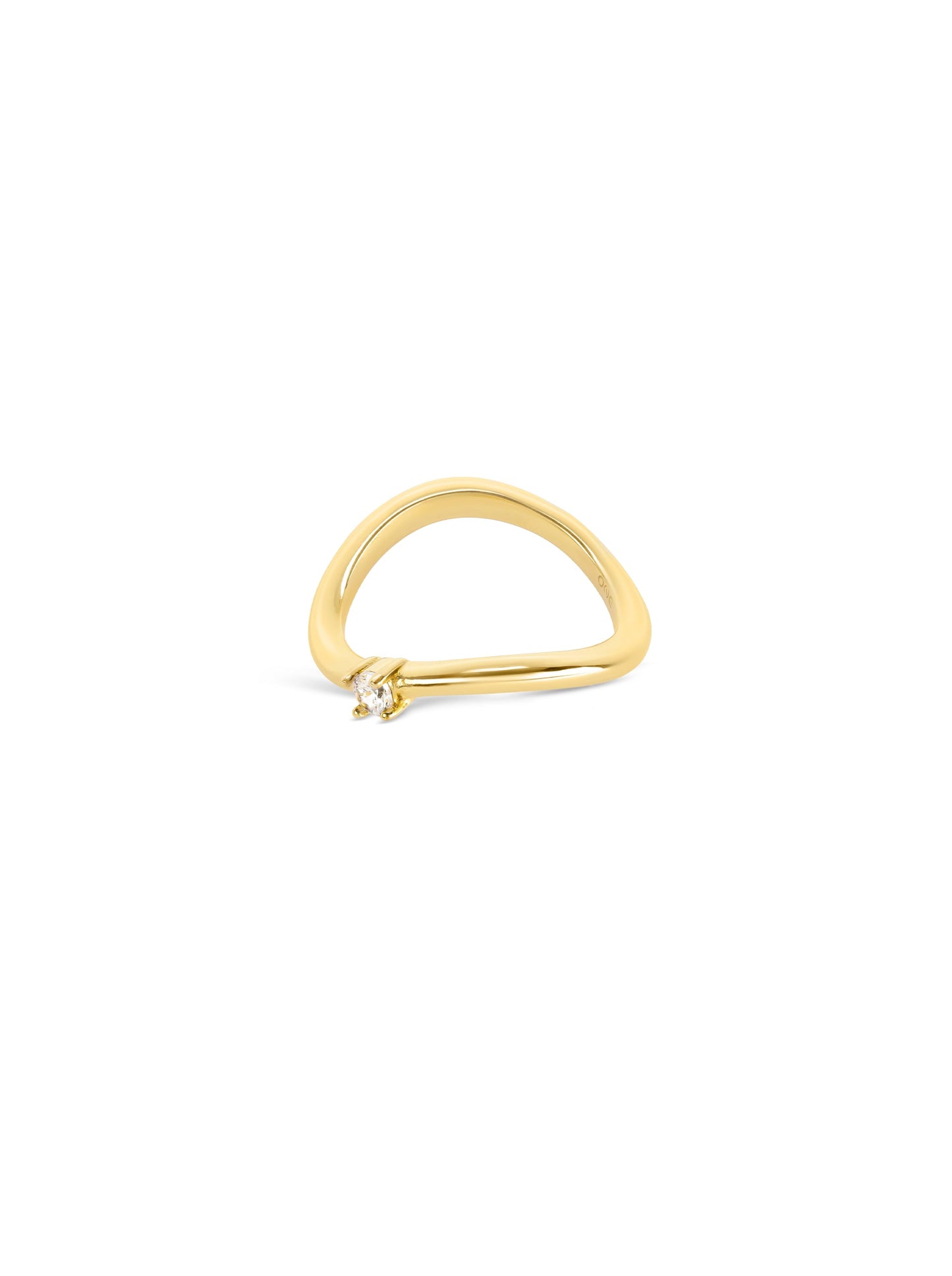 One Infinity Solitaire Gold Ring