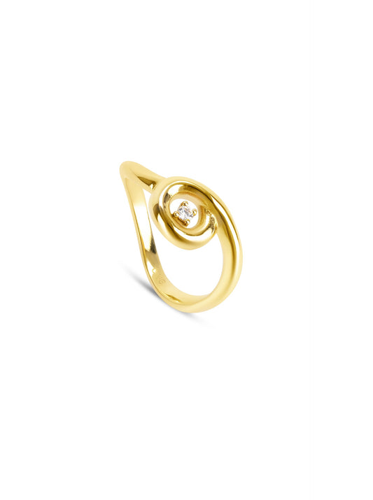 One Infinity Twisted Gold Ring
