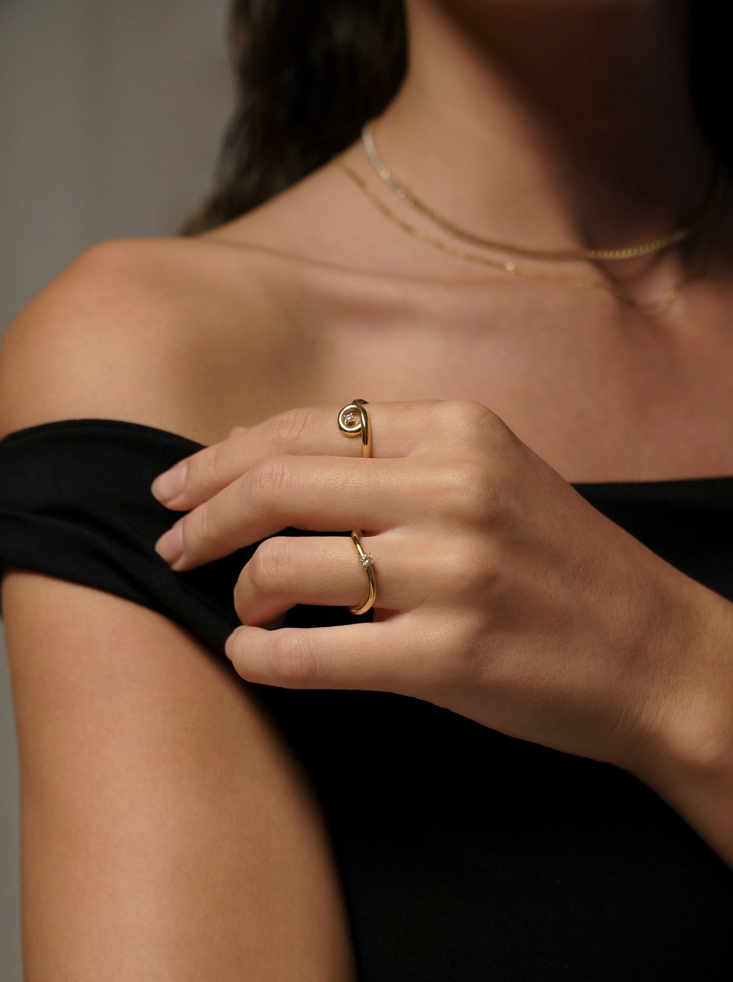 One Infinity Twisted Gold Ring