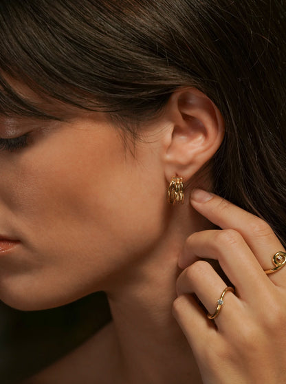 One Infinity Twisted Gold Ring