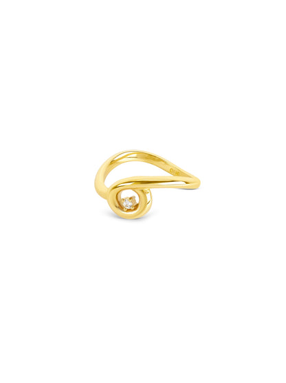 One Infinity Twisted Gold Ring