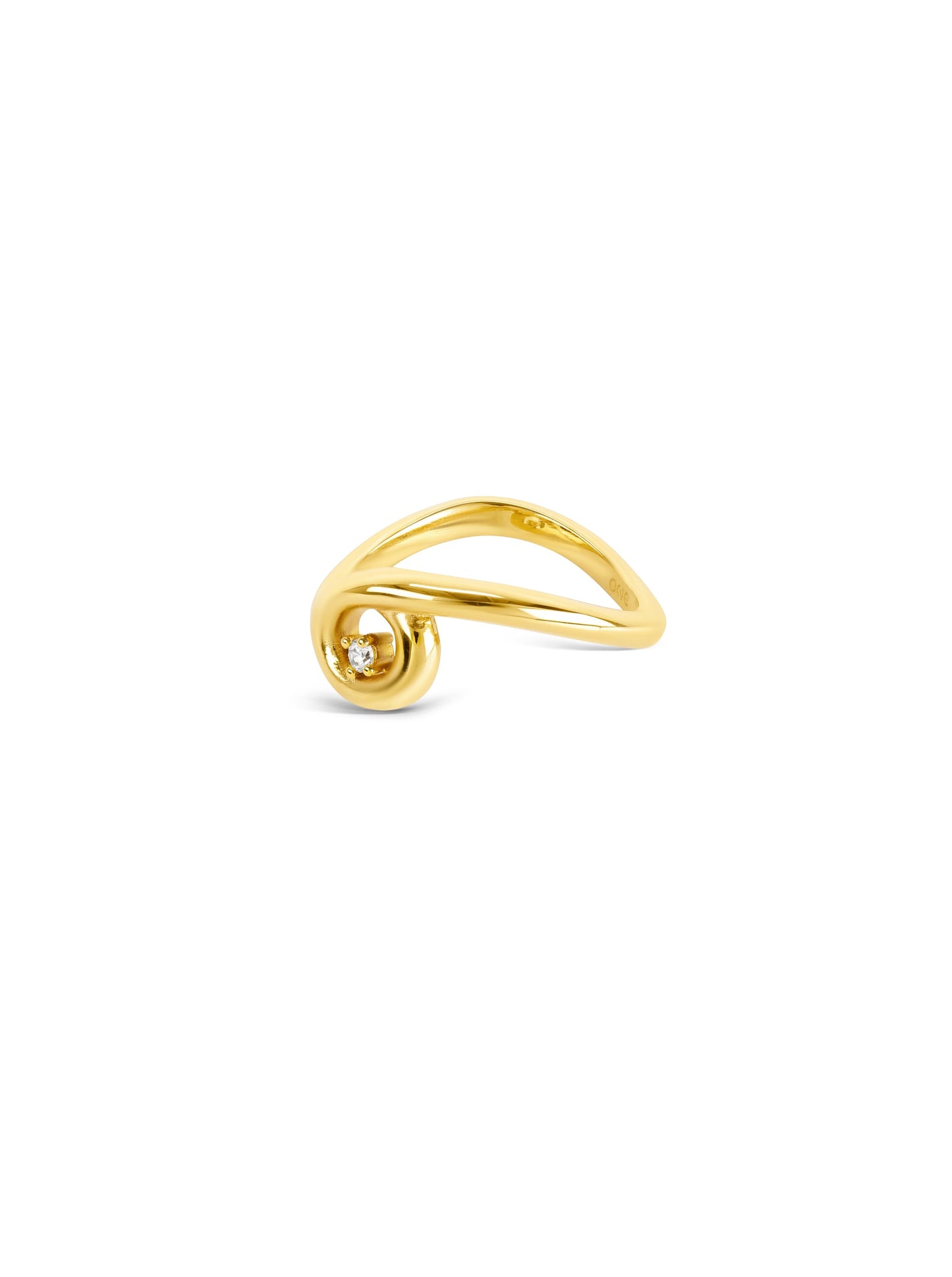 One Infinity Twisted Gold Ring