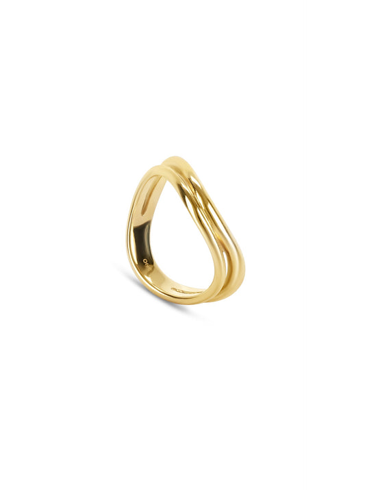 One Infinity Double Gold Ring