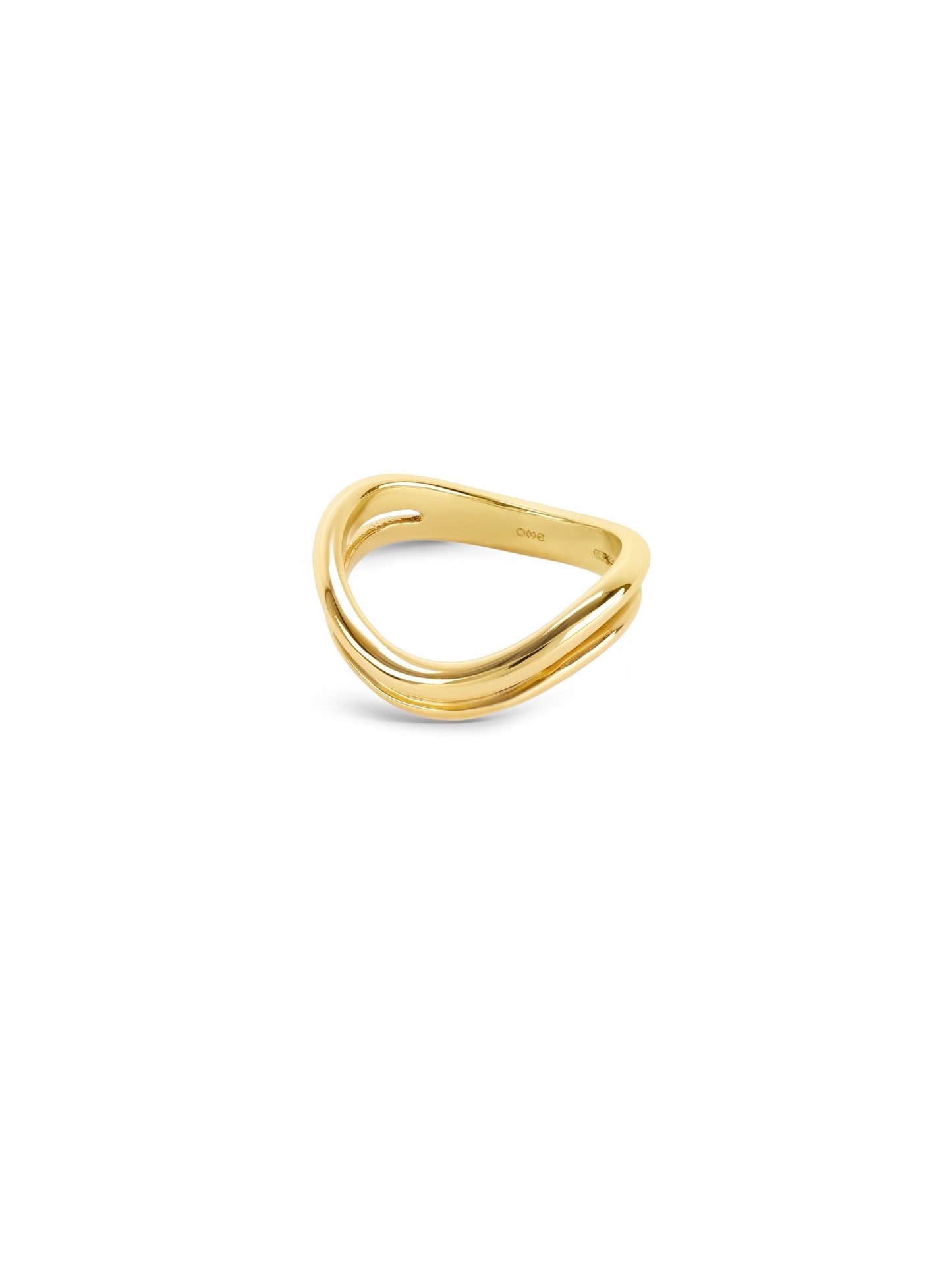 One Infinity Double Gold Ring