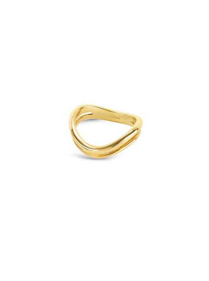 One Infinity Double Gold Ring