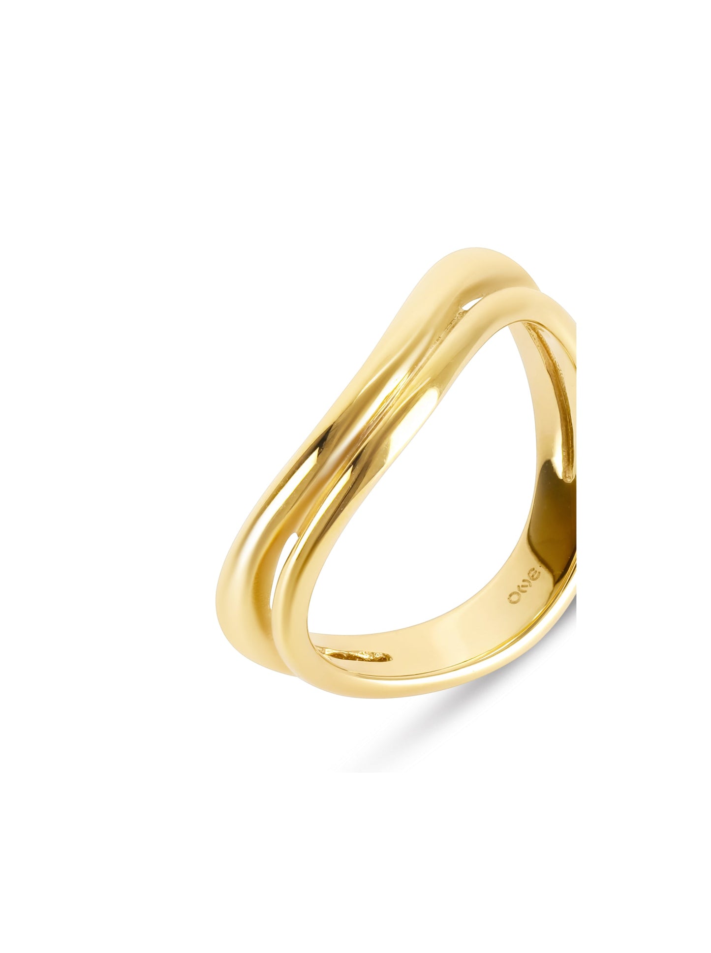 One Infinity Double Gold Ring