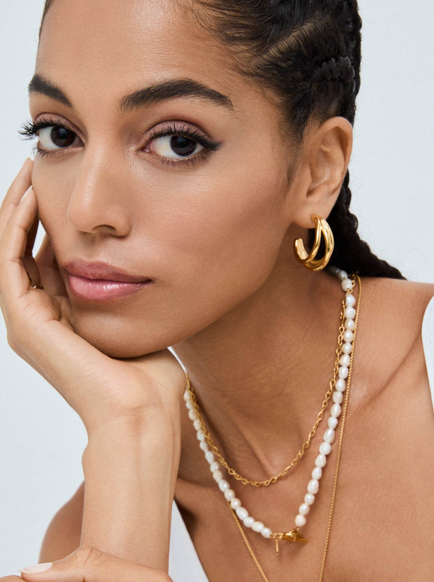 One Luminous Triple Earrings