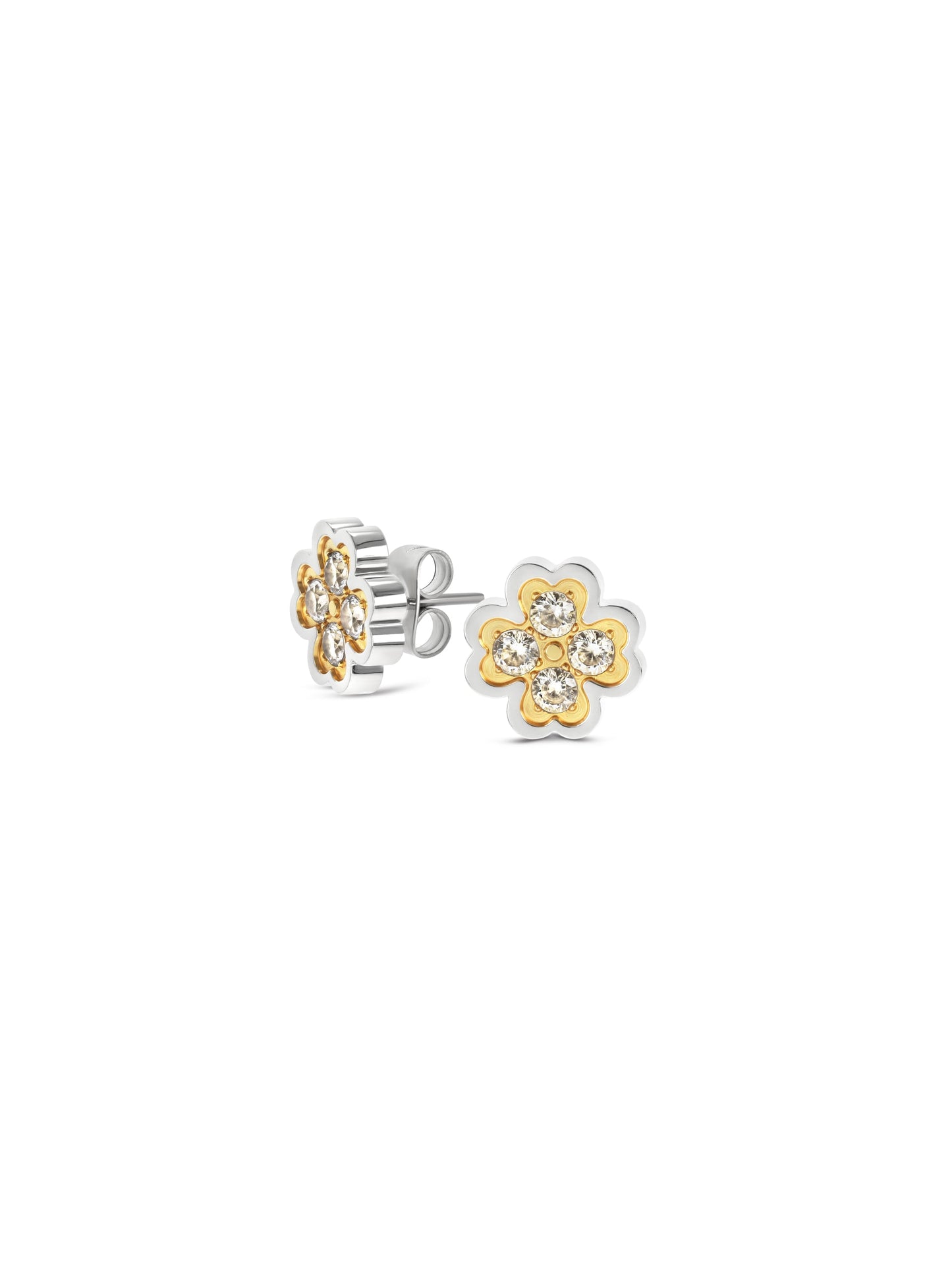 One Lucky Flower Crystal Earrings