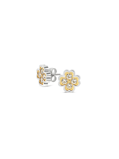 One Lucky Flower Crystal Earrings