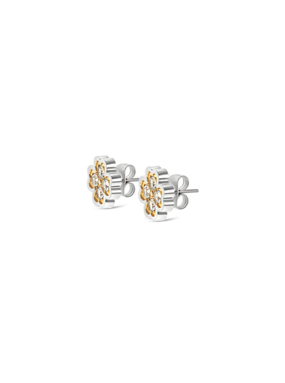 One Lucky Flower Crystal Earrings