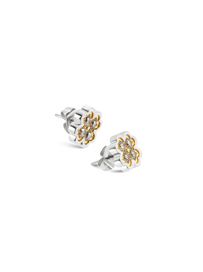 One Lucky Flower Crystal Earrings
