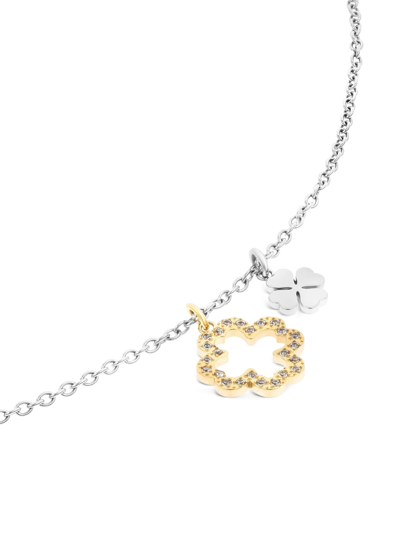 One Lucky Flower Crystal Necklace