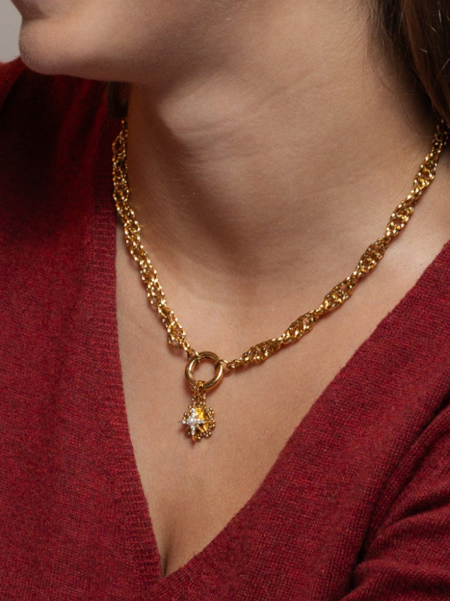 One Master Union Double Gold Necklace
